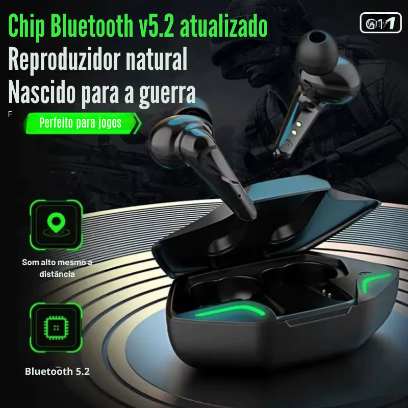 Mega Fone de Ouvido sem fio Bluetooth X15