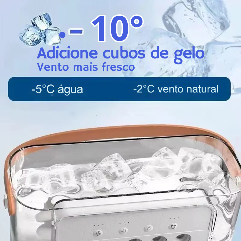 Ventilador Portátil para Viagens 3 em 1