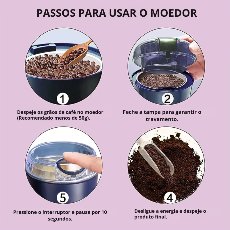 Moedor de Café e Triturador de Grãos