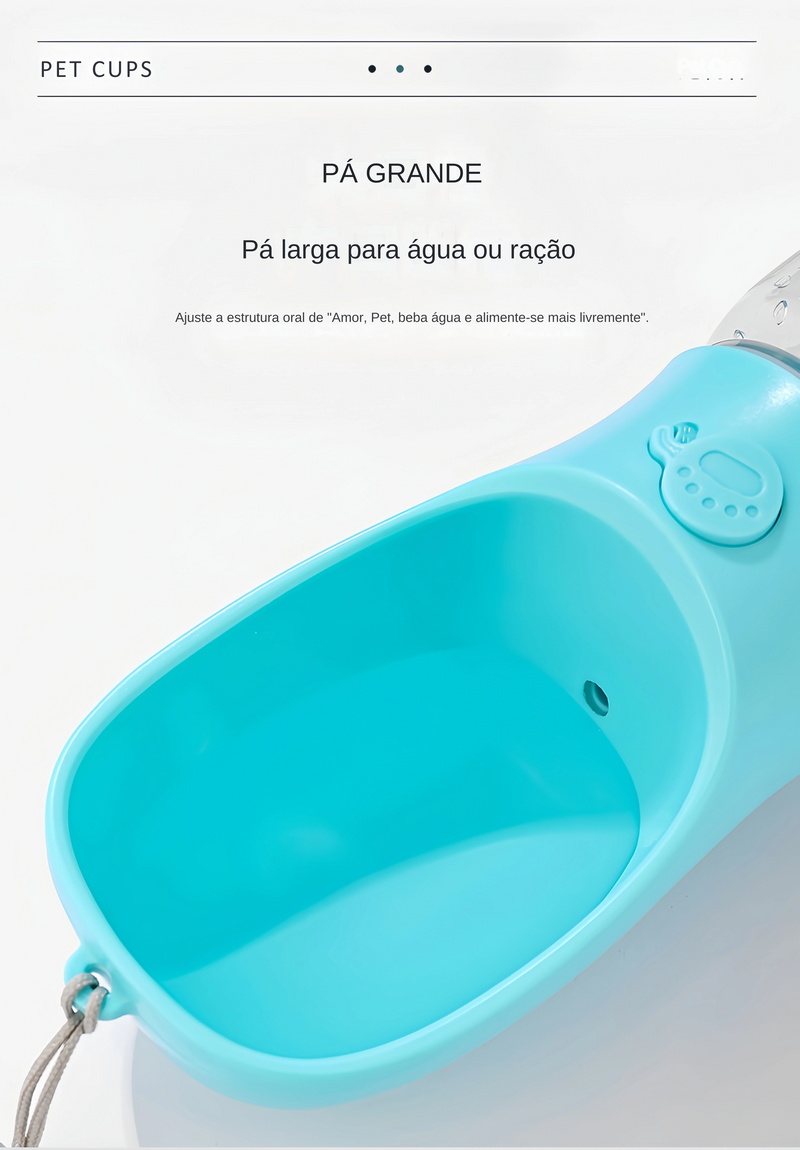 Garrafa Repartida para Agua e Comida para Passeios com Cães e Gatos