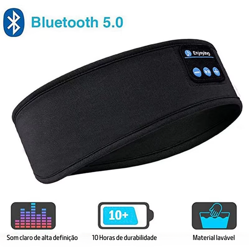 Faixa de Dormir ou para Caminhada com Fones de Ouvido Bluetooth