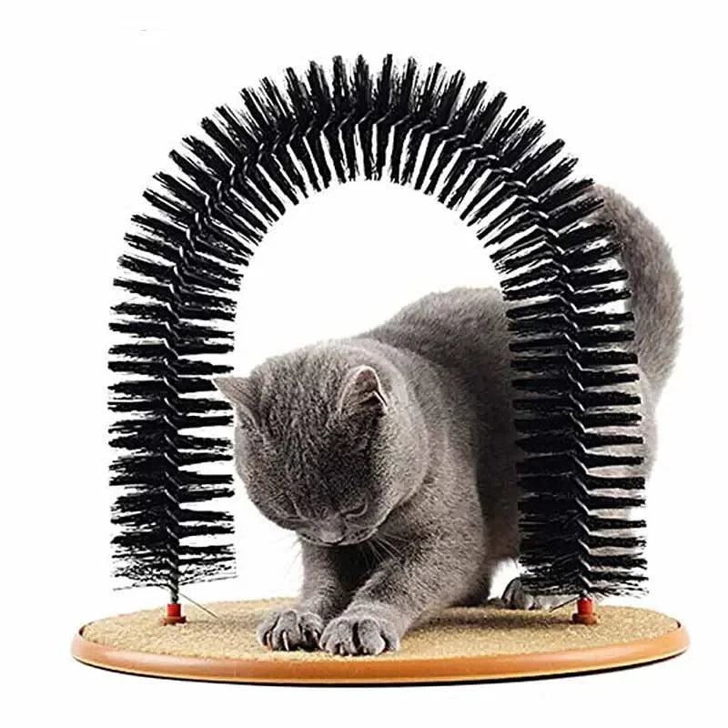 Arco Brinquedo com Escova Massageadora para Gatos