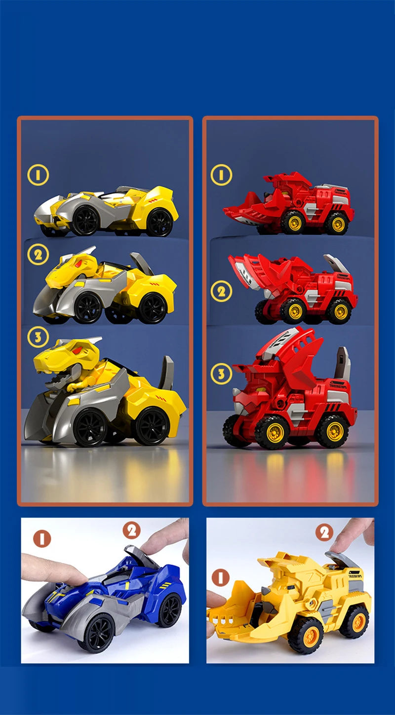 Brinquedo Transformers 2 em 1 Dinossauro e Carro