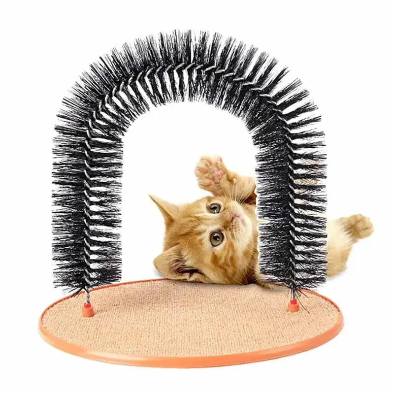 Arco Brinquedo com Escova Massageadora para Gatos